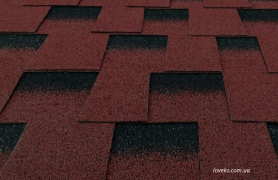 Бітумна черепиця SimShingles Effect червоно-коричневий