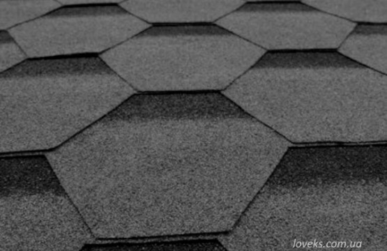 Бітумна черепиця SimShingles Hexagon графіт