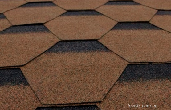 Бітумна черепиця SimShingles Hexagon каштан