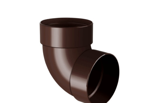 Отвод двухмуфтовый 87° Rainway 130/100 коричневый