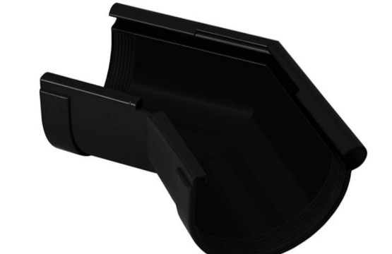 Угол желоба наружный 135° Rainway 90/75 черный