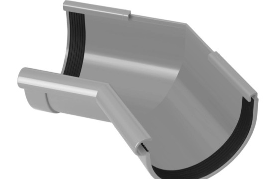 кирпичный жолоба внутрішній 135° Rainway 90/75 сірий