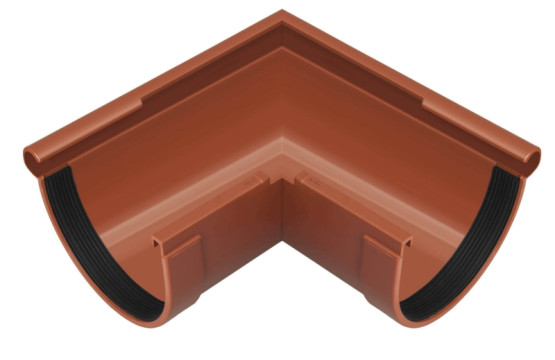 Угол желоба наружный 90° Rainway 130/100 кирпичный