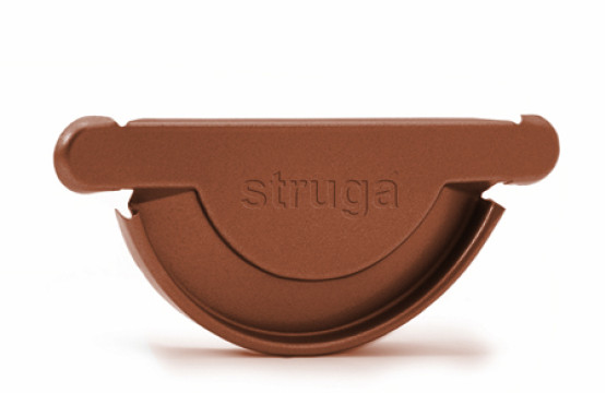 Заглушка желоба универсальная Struga 135/100 кирпичный