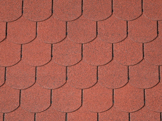 Фото 1: битумная черепица iko superglass biber tile red