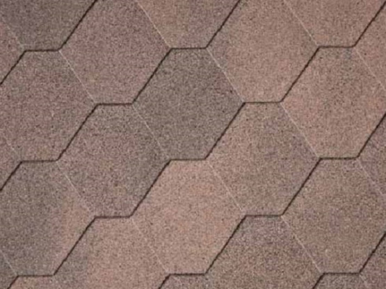 Фото 1: гибкая черепица  iko superglass hex dual brown