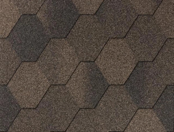 Фото 1: бітумна черепиця гнучка черепиця number one hex  autumn brown
