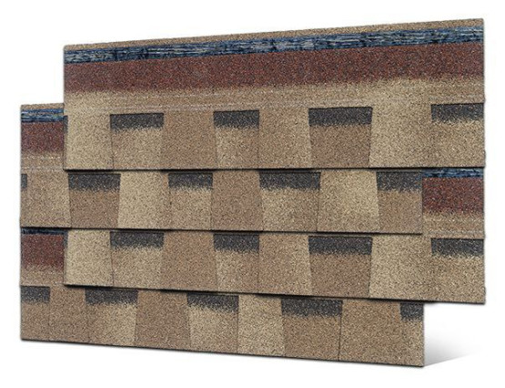Фото 1: бітумна черепиця seeton laminated desert tan