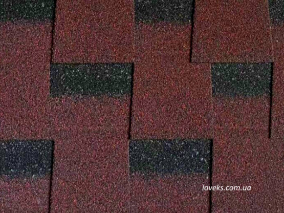 Фото 2: бітумна черепиця sim shingles effect червоно-коричневий