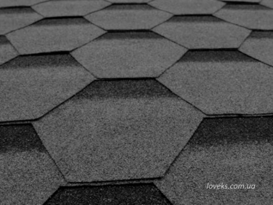 Фото 1: бітумна черепиця sim shingles hexagon графіт
