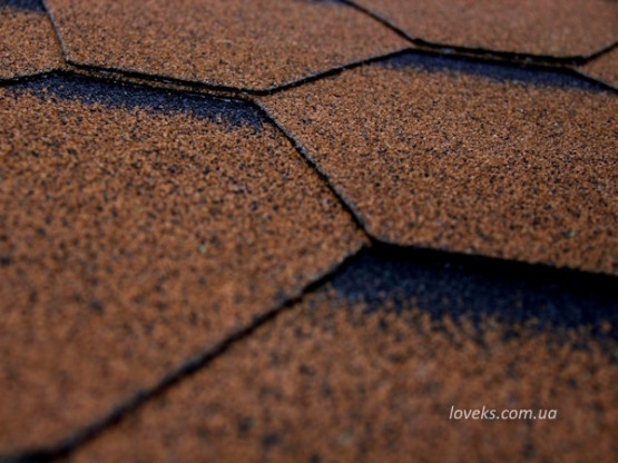 Фото 2: бітумна черепиця sim shingles hexagon каштан
