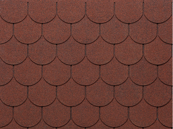 Фото 1: битумная черепица tegola eco roof traditional -mixed red