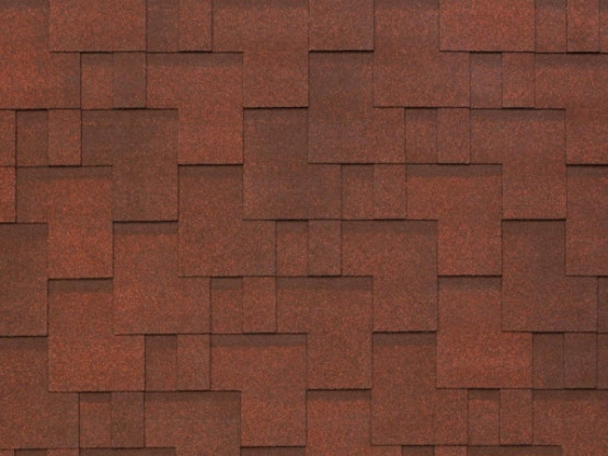 Фото 1: бітумна черепиця tegola nobile tile акцент - червоно-коричневий