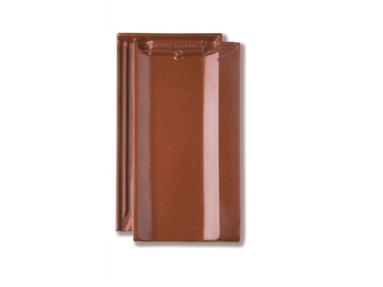 Фото 1: керамическая черепица braas топаз 11v глазурь - каштановый