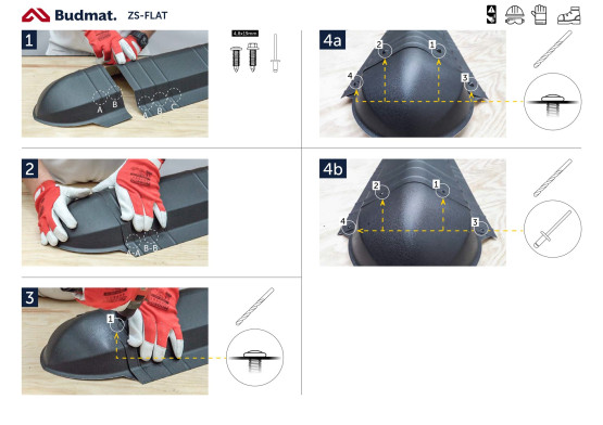 Фото 3: заглушка конусна gs-flat d-matt (arcelor mittal-німеччина) цегляста